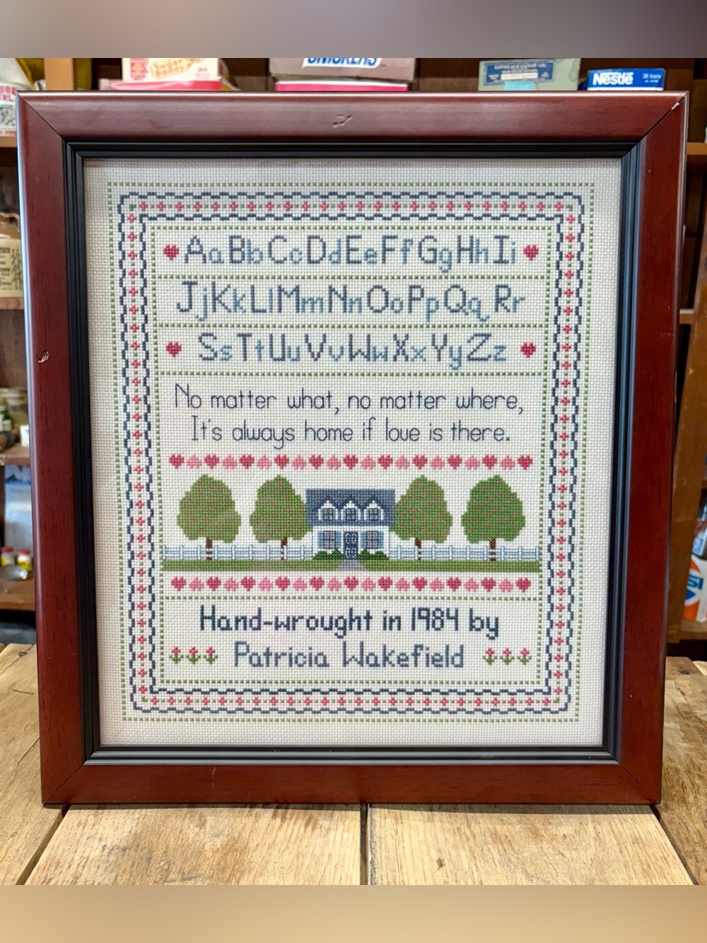 Grandma Core Framed Home Cross-Stitch